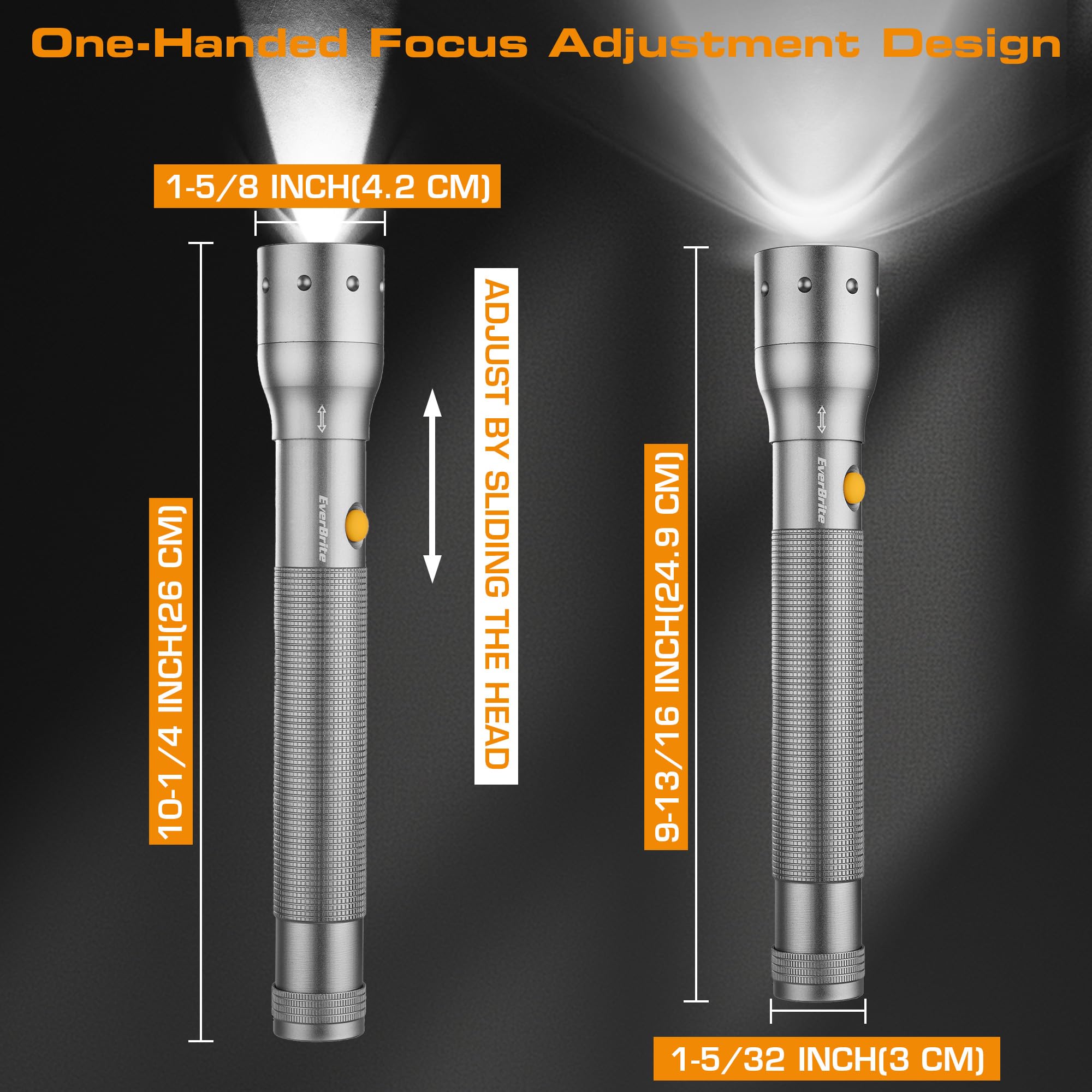 EverBrite Tactical Flashlight, 900 Lumen Zoomable, 3 Light Modes